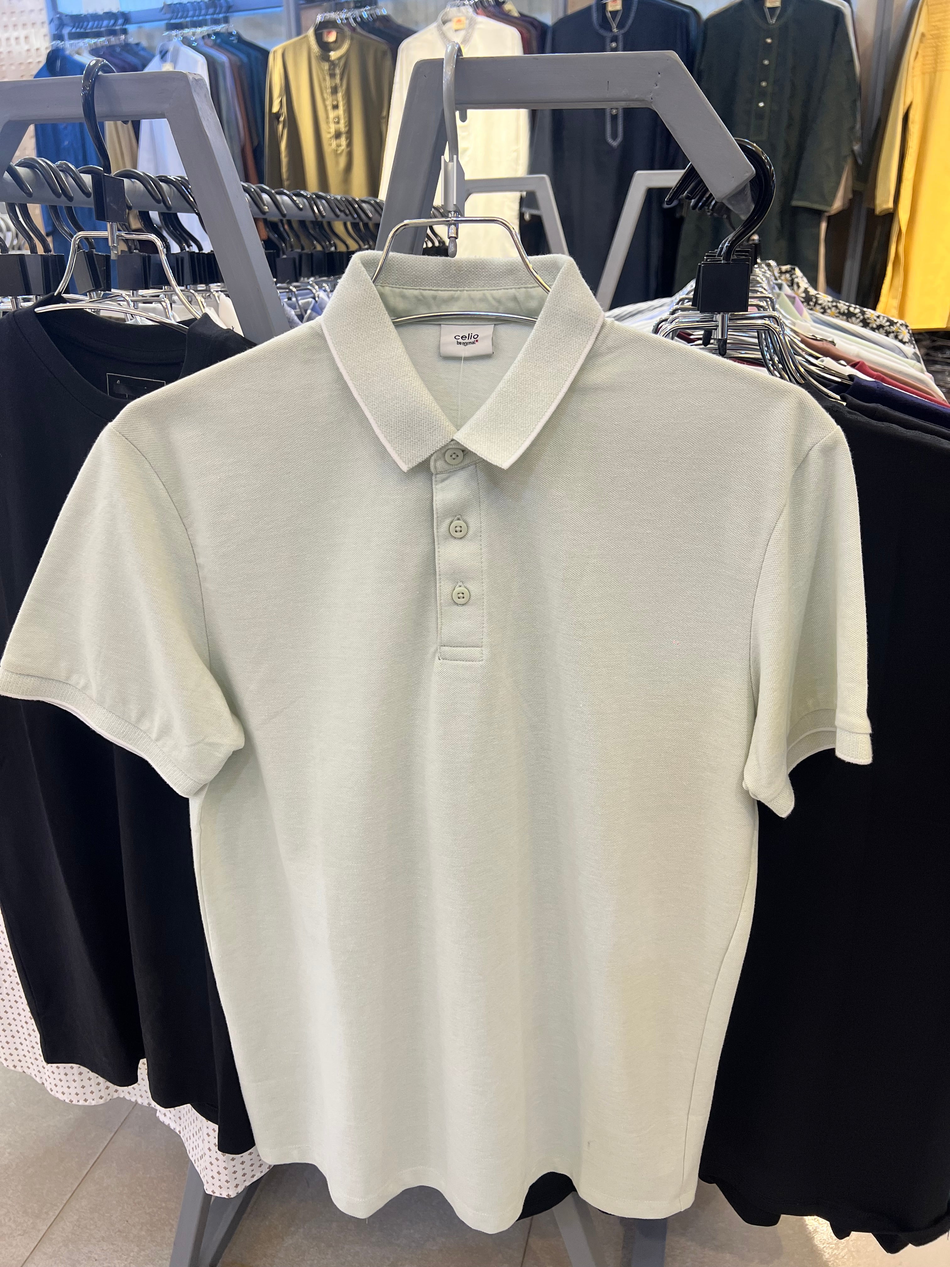 GATSBY Mens Polo T-shirt Celio Light Cream 2010