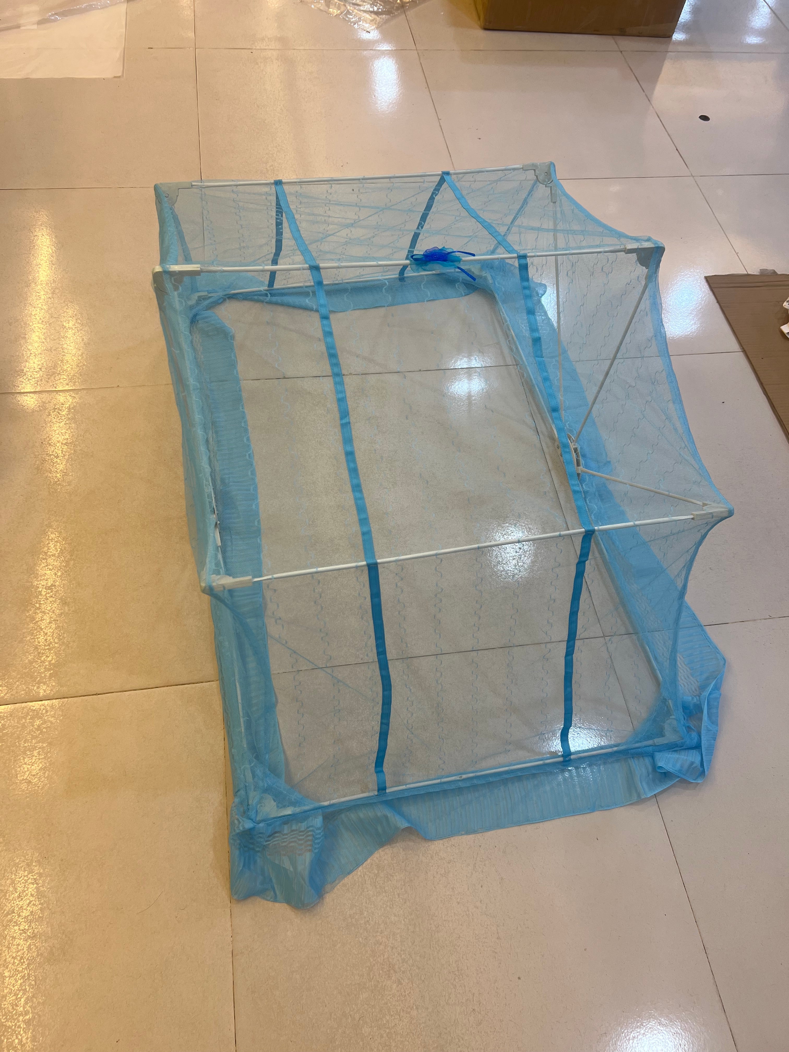 Foldable Baby Mosquito Net Bed – Blue