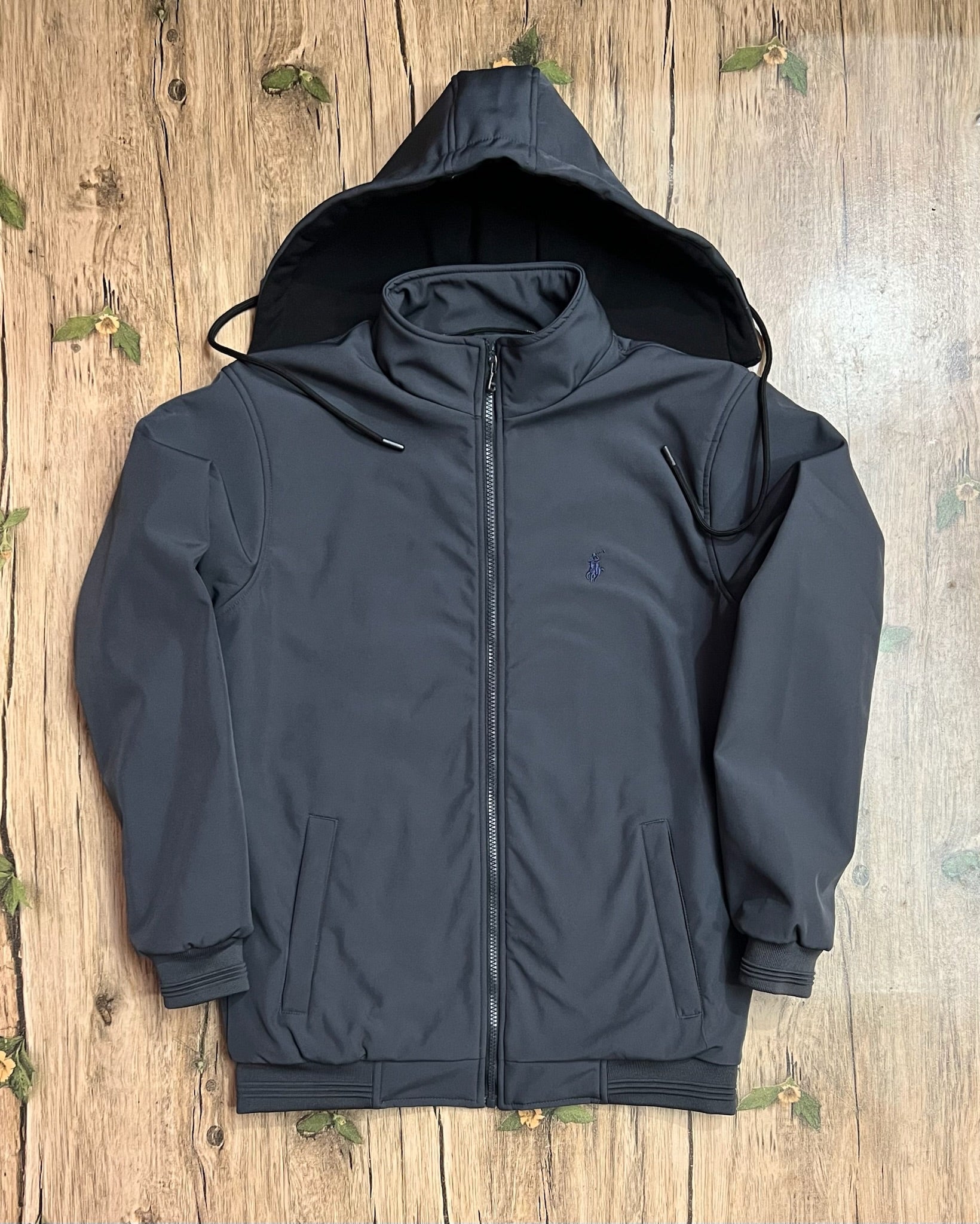 Premium Heavy Winter Jacket with Removable Hoody Ash