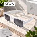 Premium Kids White Square Sunglasses – SG75