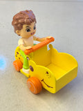 Kids Push Cart Toy with Cute Boy Figure