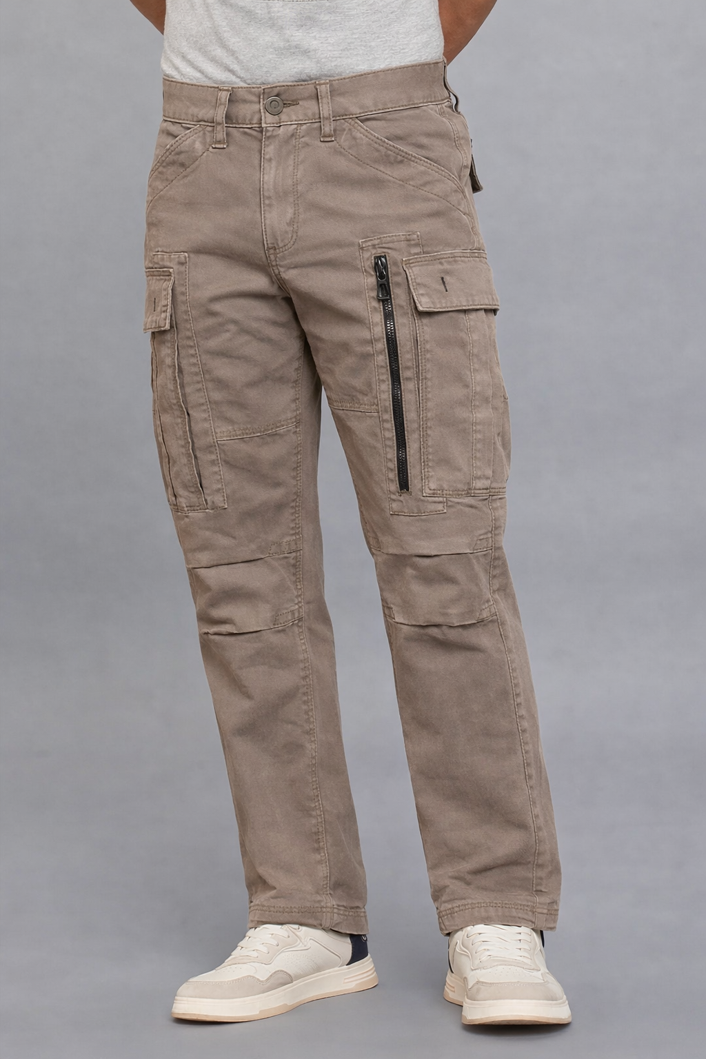 MOSS COMFORT STRAIGHT FIT STRETCH CARGO PANTS RJCP1366-moss