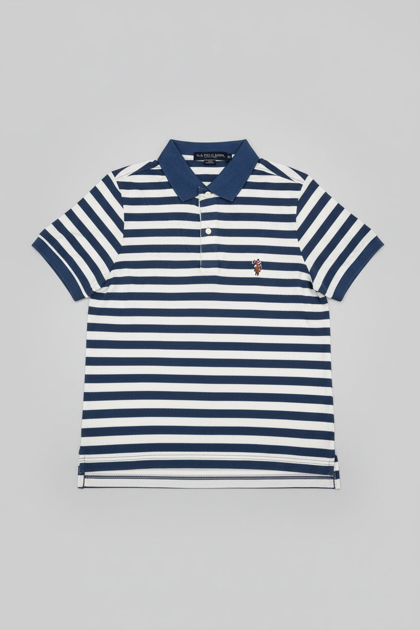 GATSBY Premium Classic Polo Shirt blue -white 926