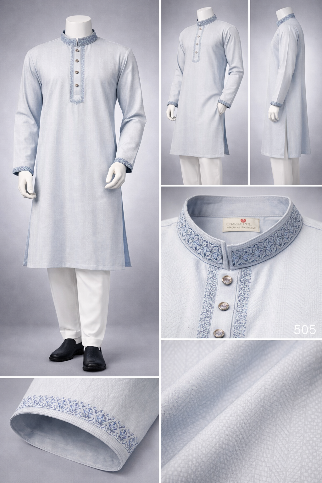 Luxury embroidery Panjabi with premium finish 505