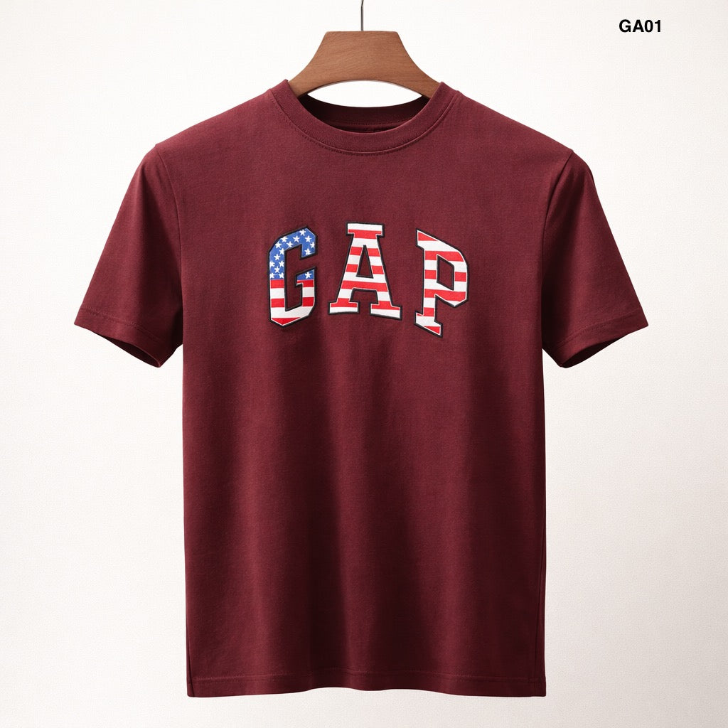 Signature Logo T-Shirt-Burgundy GA01