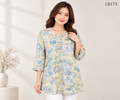 Premium Ladies Printed Three-Quarter Sleeve Tops - LD173