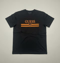 GUES.S T-SHIRT TS15 BLACK ORANGE