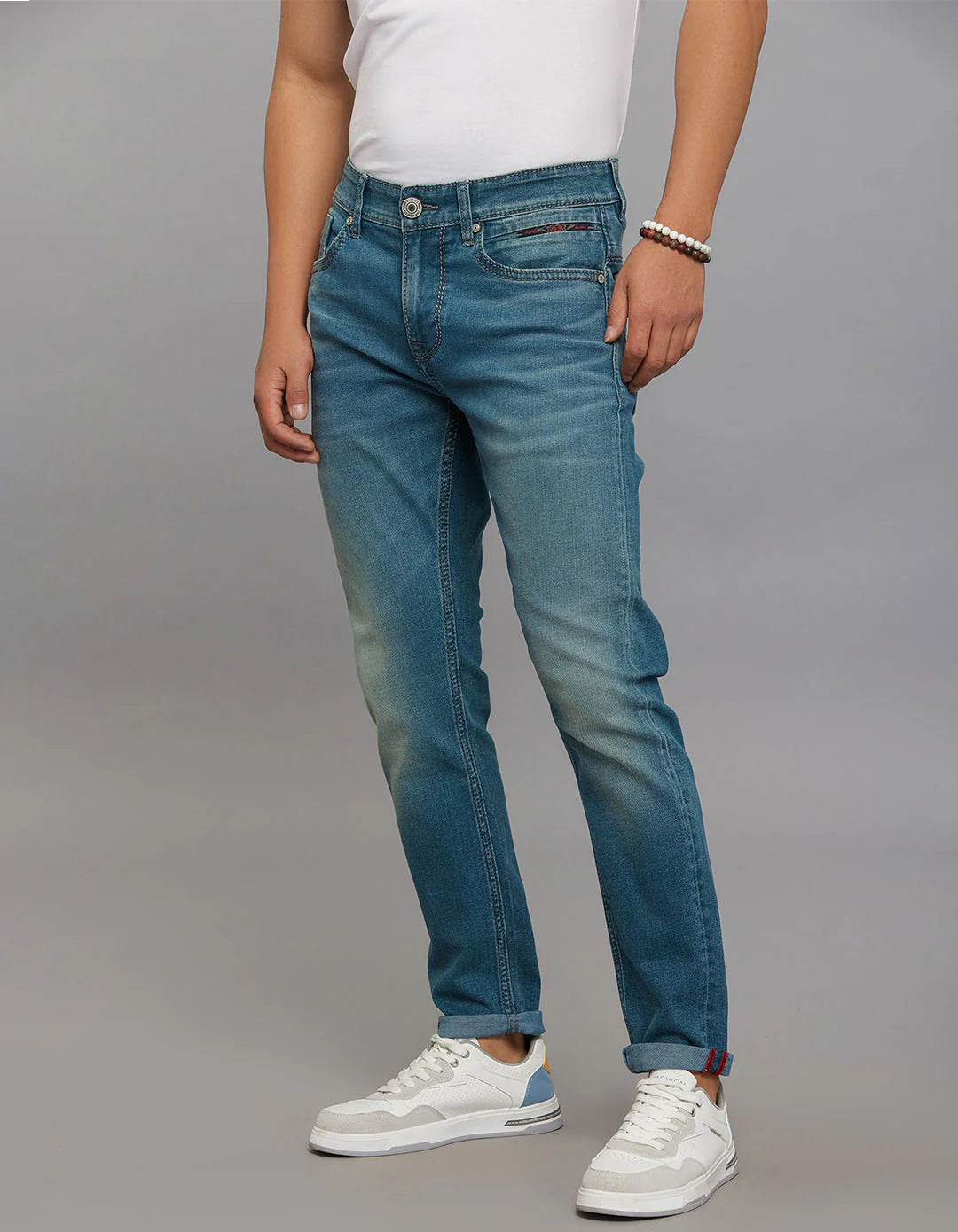 Greenish 5 Pocket Low-Rise Ankle Length Stretch Jeans RJ6278