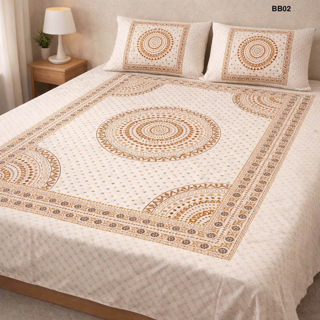 Block Print Cotton Bedsheet BB02