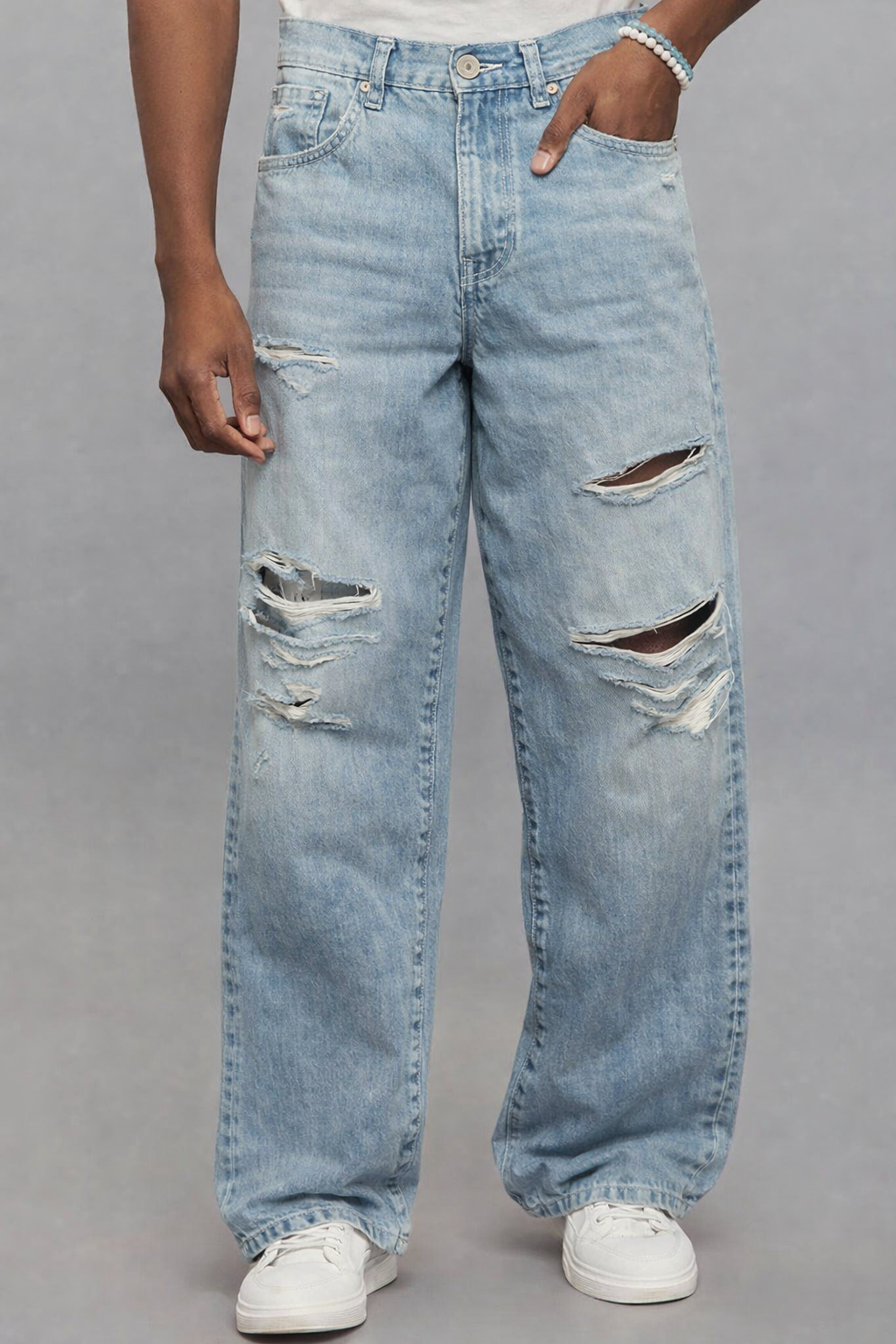 Extra Loose Fit Jeans - Light Blue RJ6430