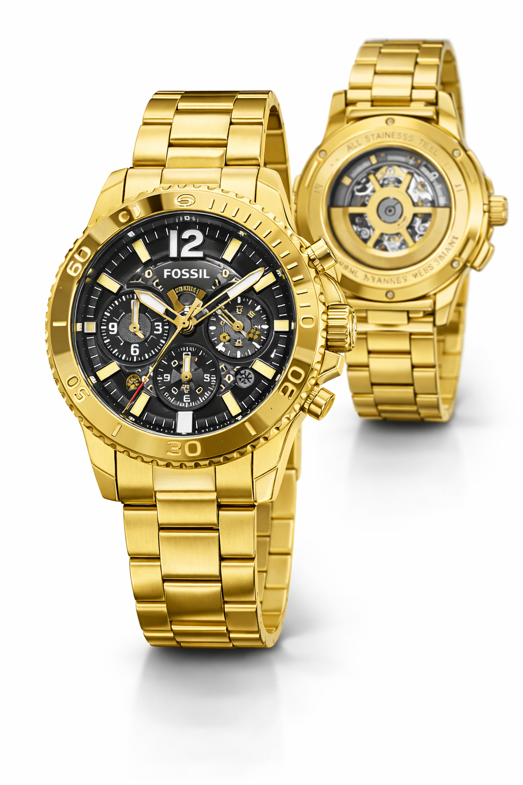 Fossil Men's Gold-Tone Chronograph Automatic Watch 130