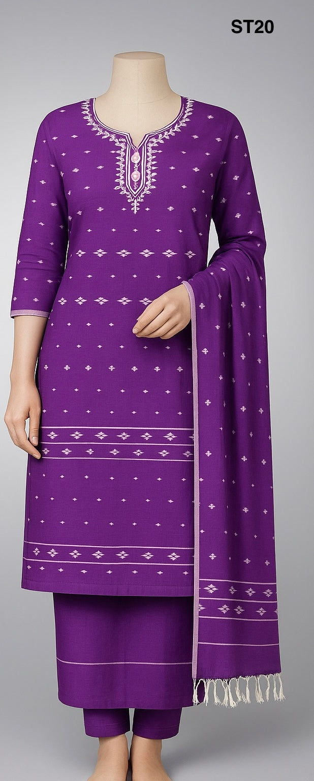 Half Silk Three Piece ST20