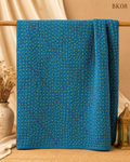 Bakulful Nakshi Kantha–Aqua Blue Yellow Floral|BK08