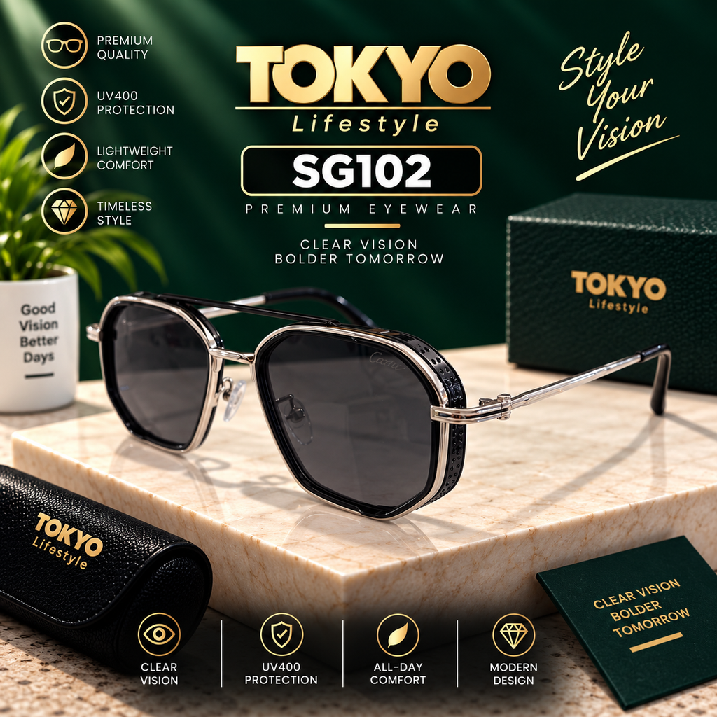 Premium Double-Frame Square Sunglasses – SG102