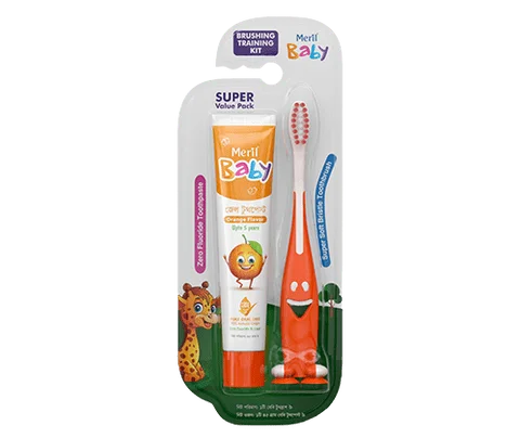 Meril Baby Toothpaste+Brush Combo Pack