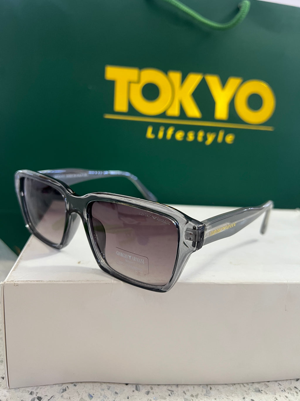Premium Transparent Smoke Square Sunglasses – SG103