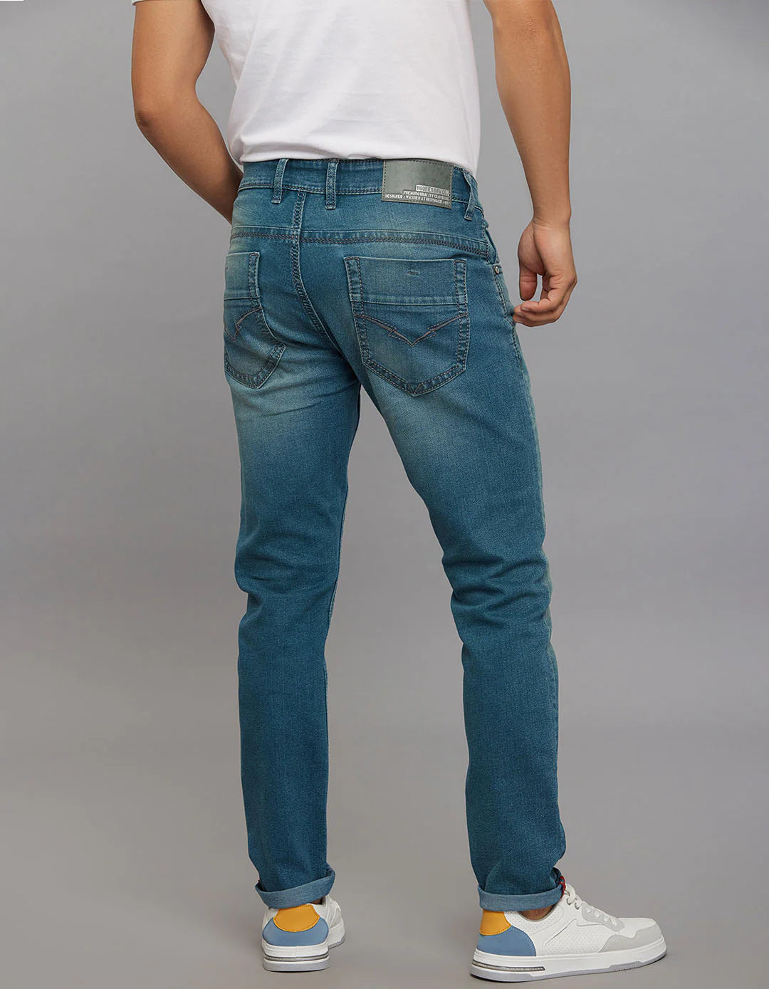Greenish 5 Pocket Low-Rise Ankle Length Stretch Jeans RJ6278