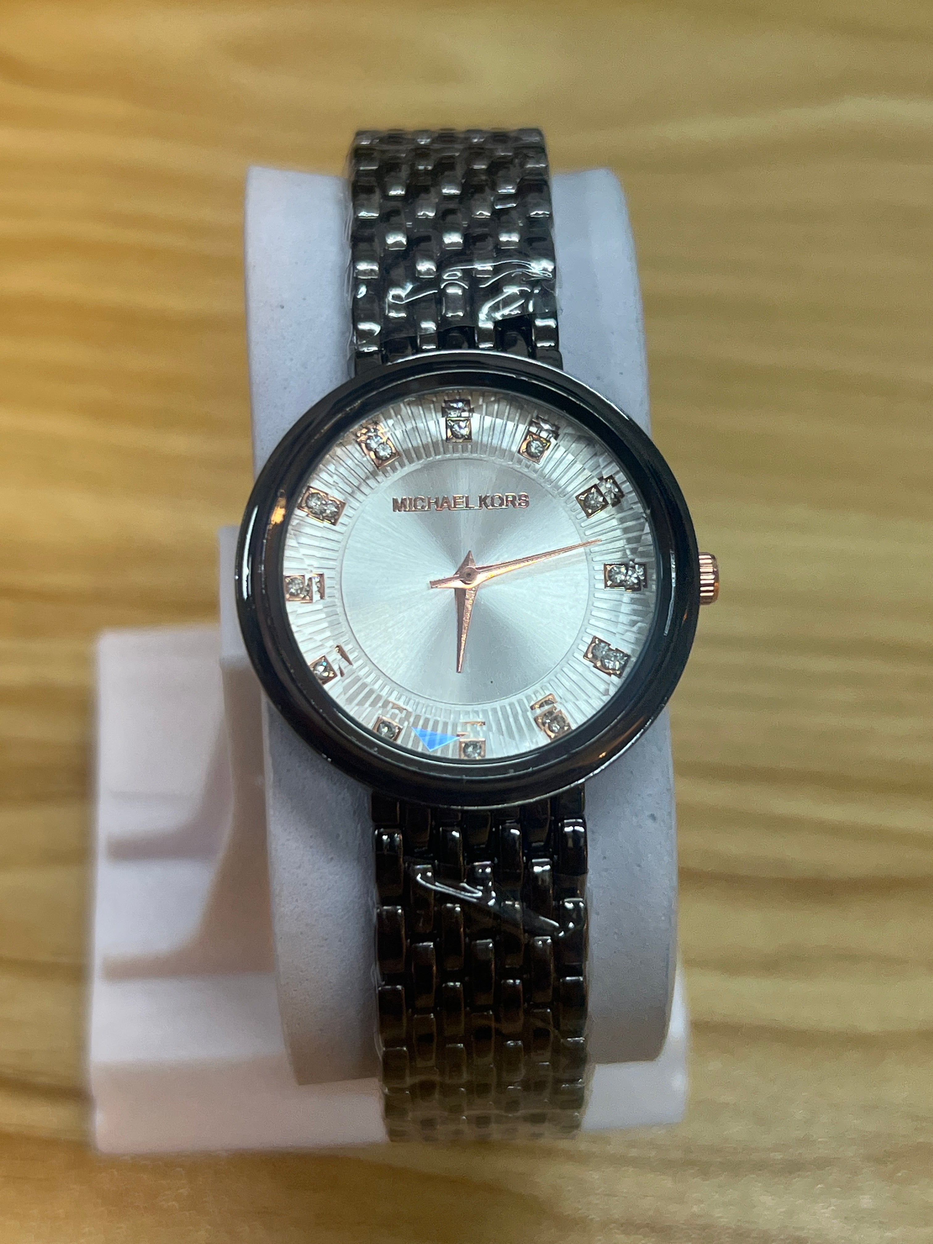 LW79 MK Crystal Bezel Strap Watch
