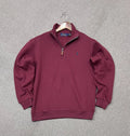 Premium Half Zip Pullover Jacket Maroon