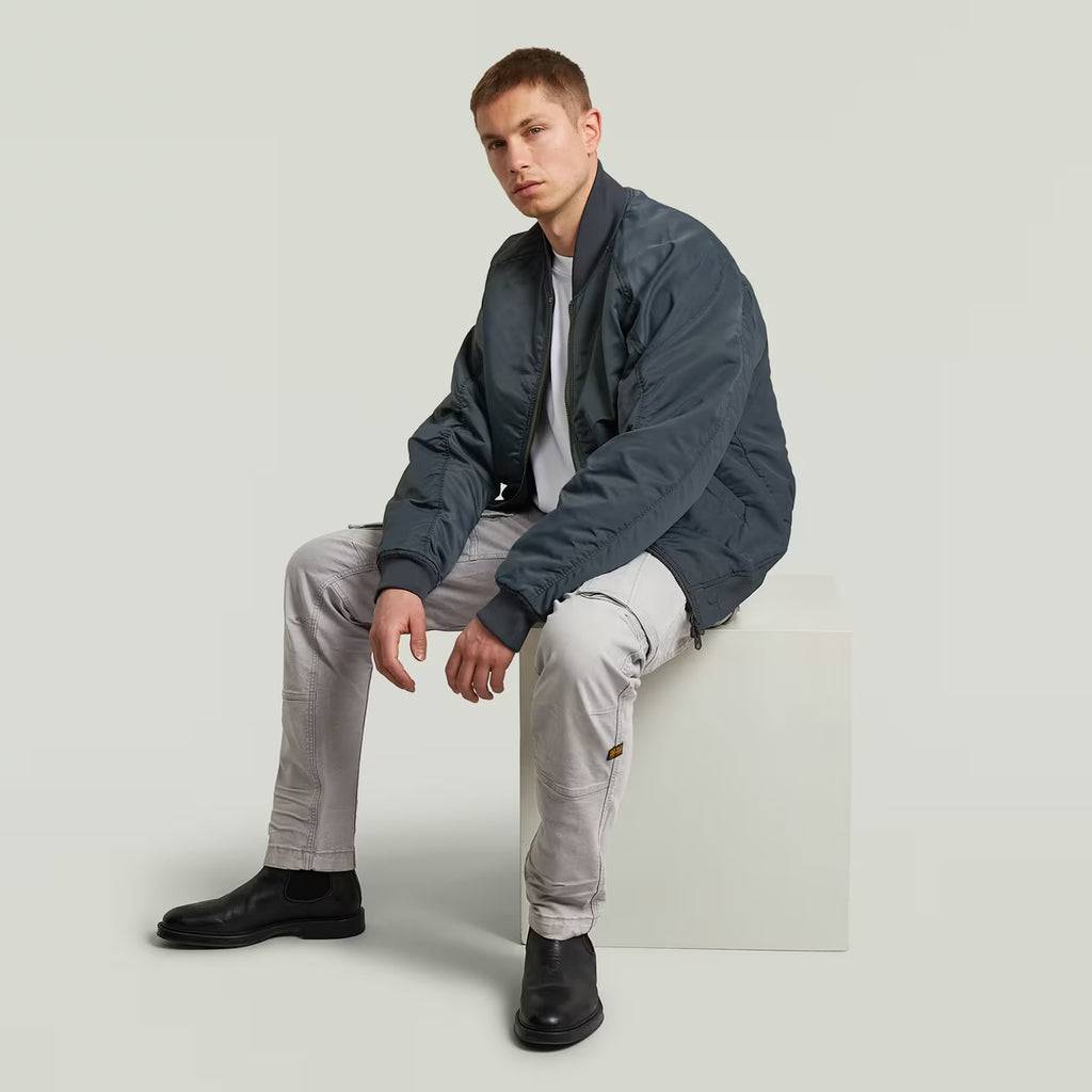 Rovic Zip 3D Tapered Pants white