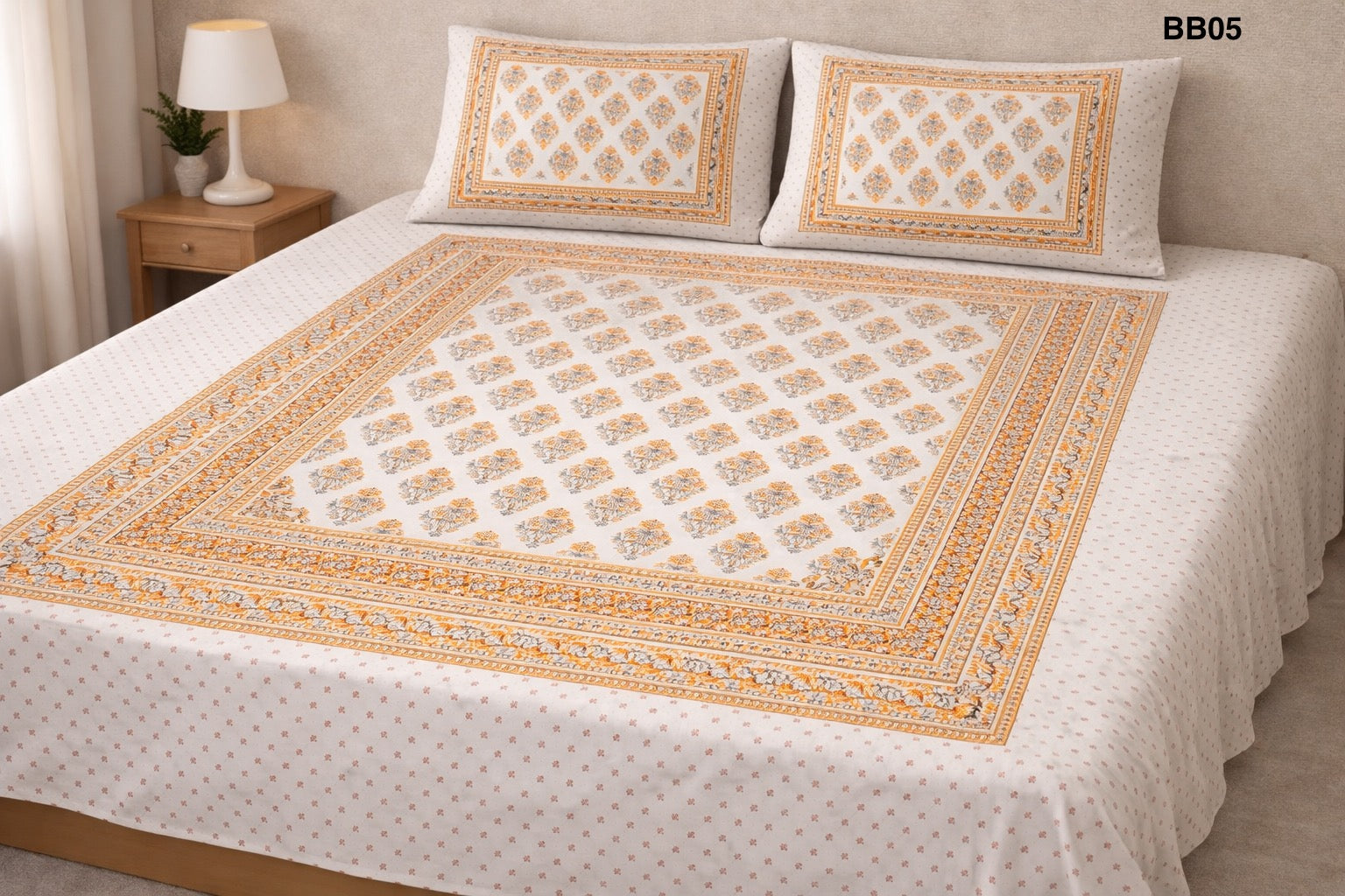 Block Print Cotton Bedsheet BB05