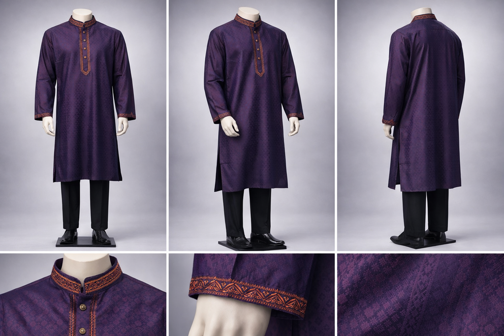 Luxury embroidery Panjabi with premium finish 400