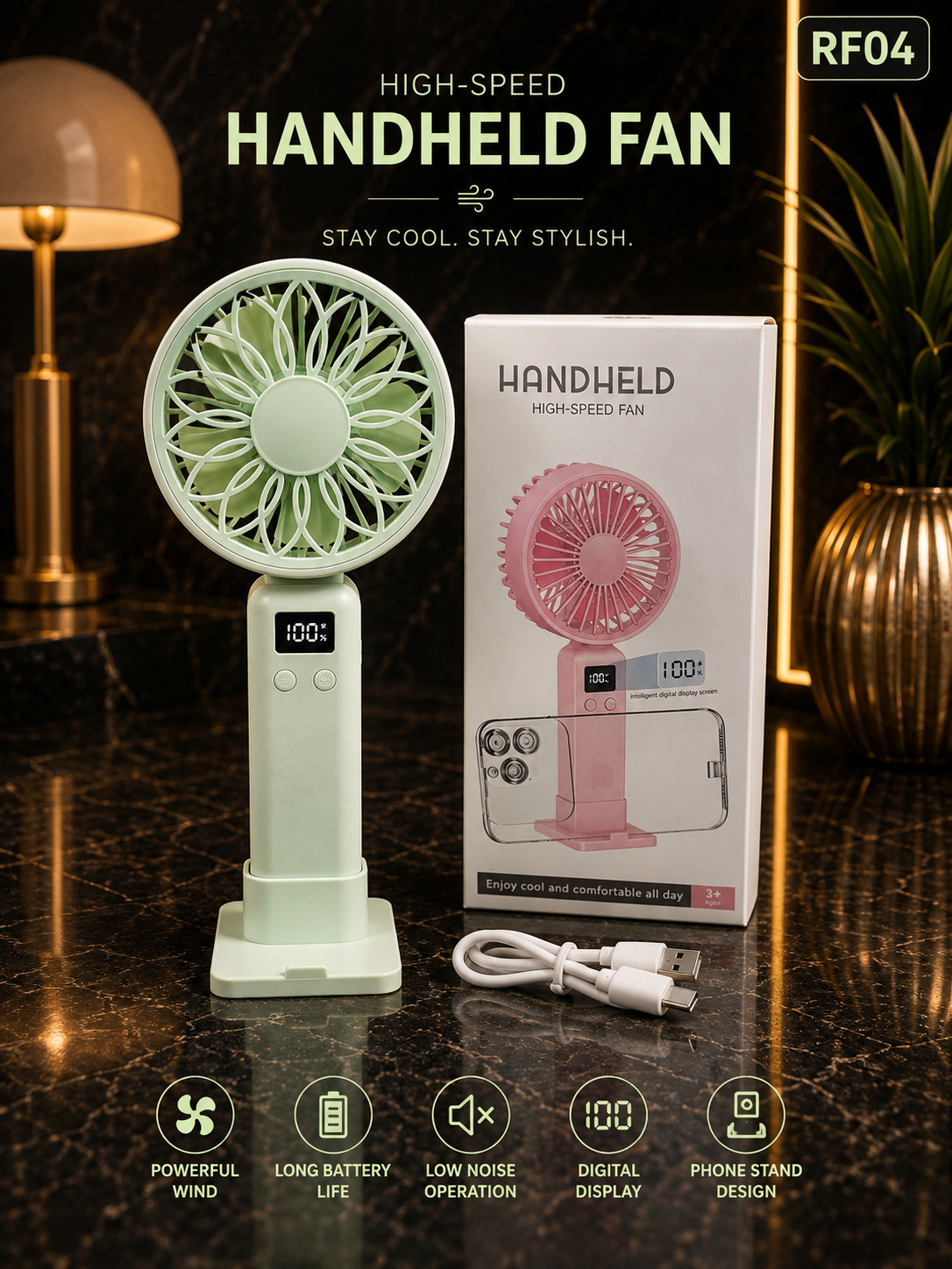 Rechargeable Mini Handheld Fan-RF04