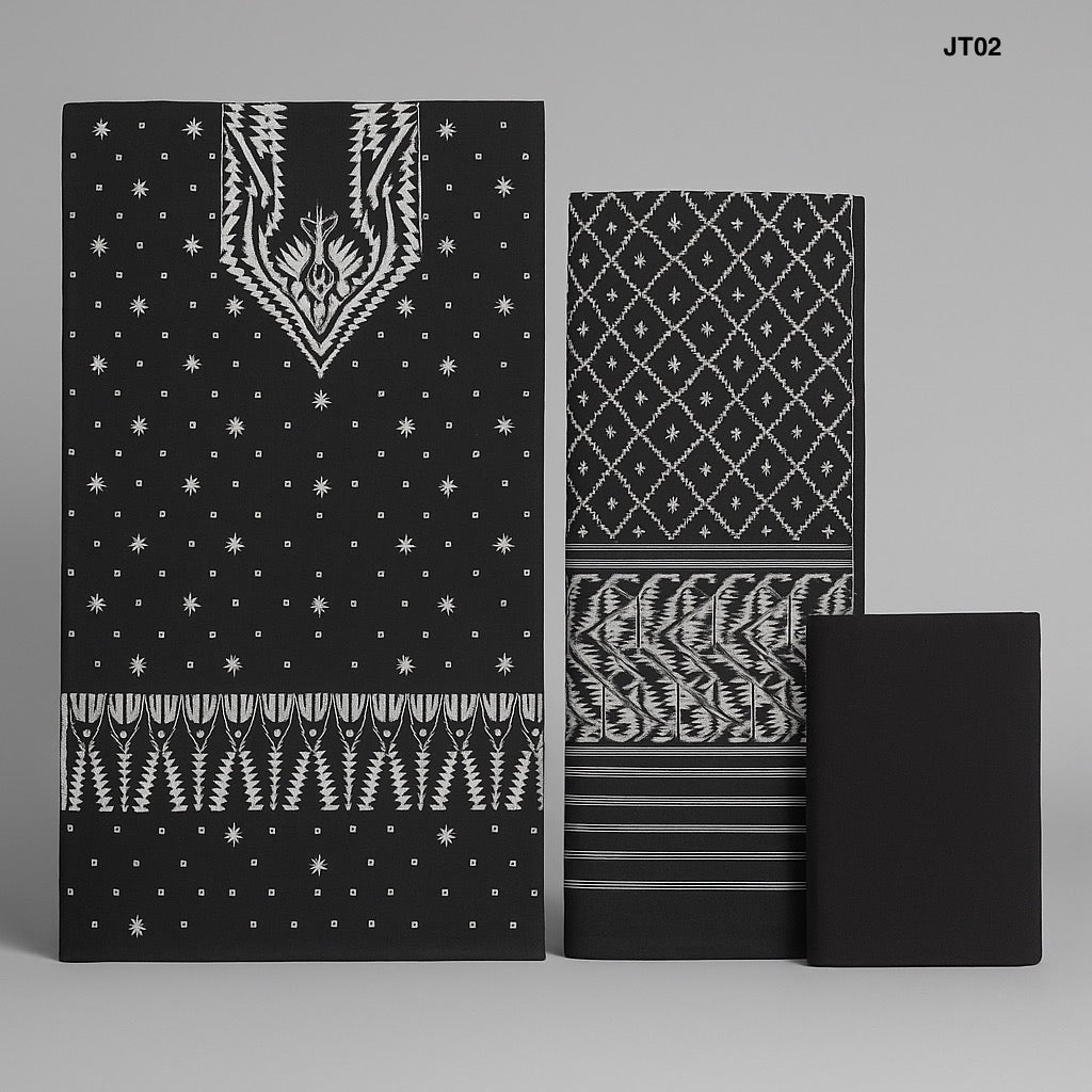 Soft Jamdani Three Piece JT02