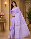 Lavender Jamdani Saree-JS15