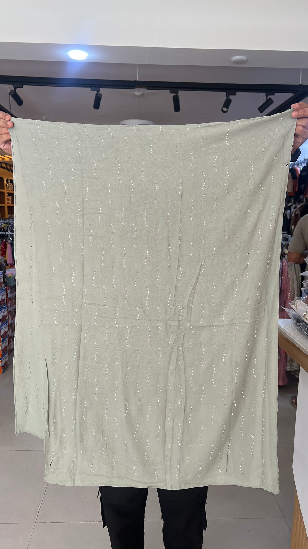 Premium Ladies Wave Stone Work Dupatta-LD150