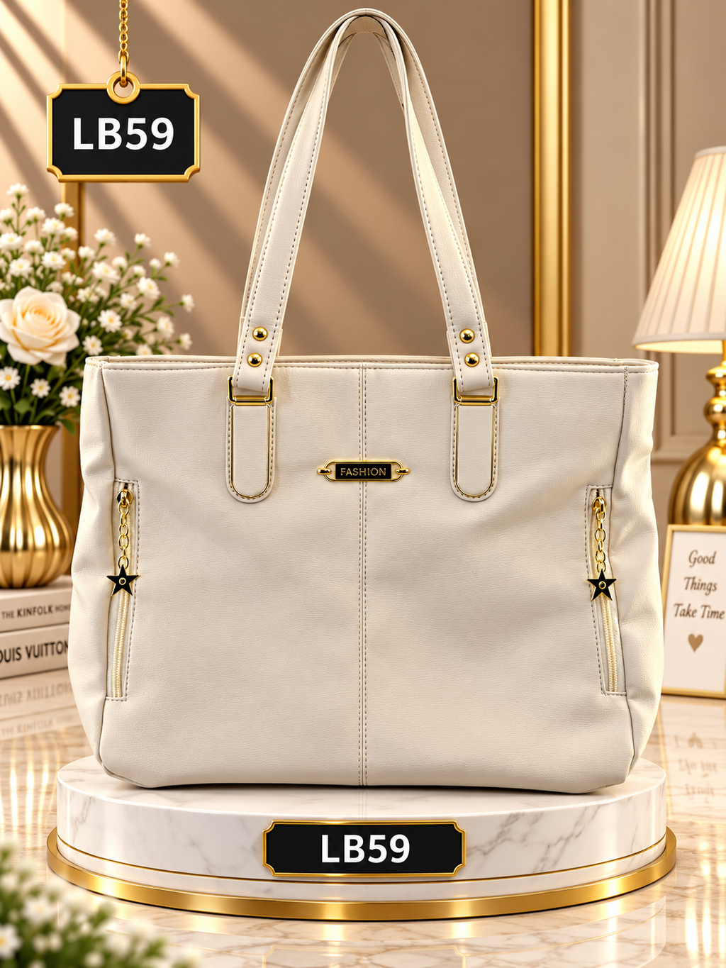Premium Star Charm Shoulder Tote Bag – LB59