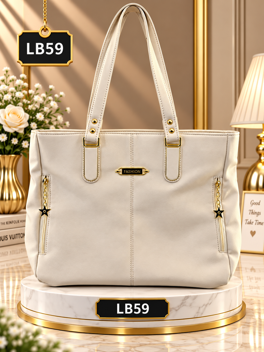 Premium Star Charm Shoulder Tote Bag – LB59