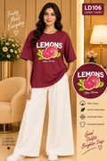 Premium Ladies Graphic T-Shirt LD106 — Burgundy Red
