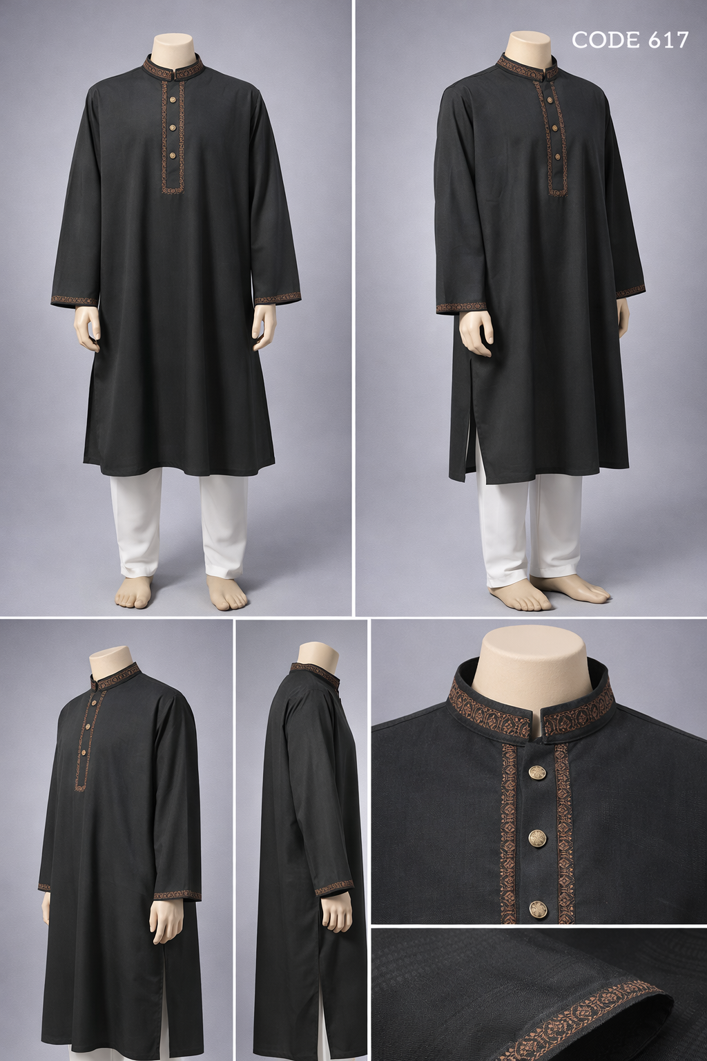 Luxury embroidery Panjabi with premium finish 617