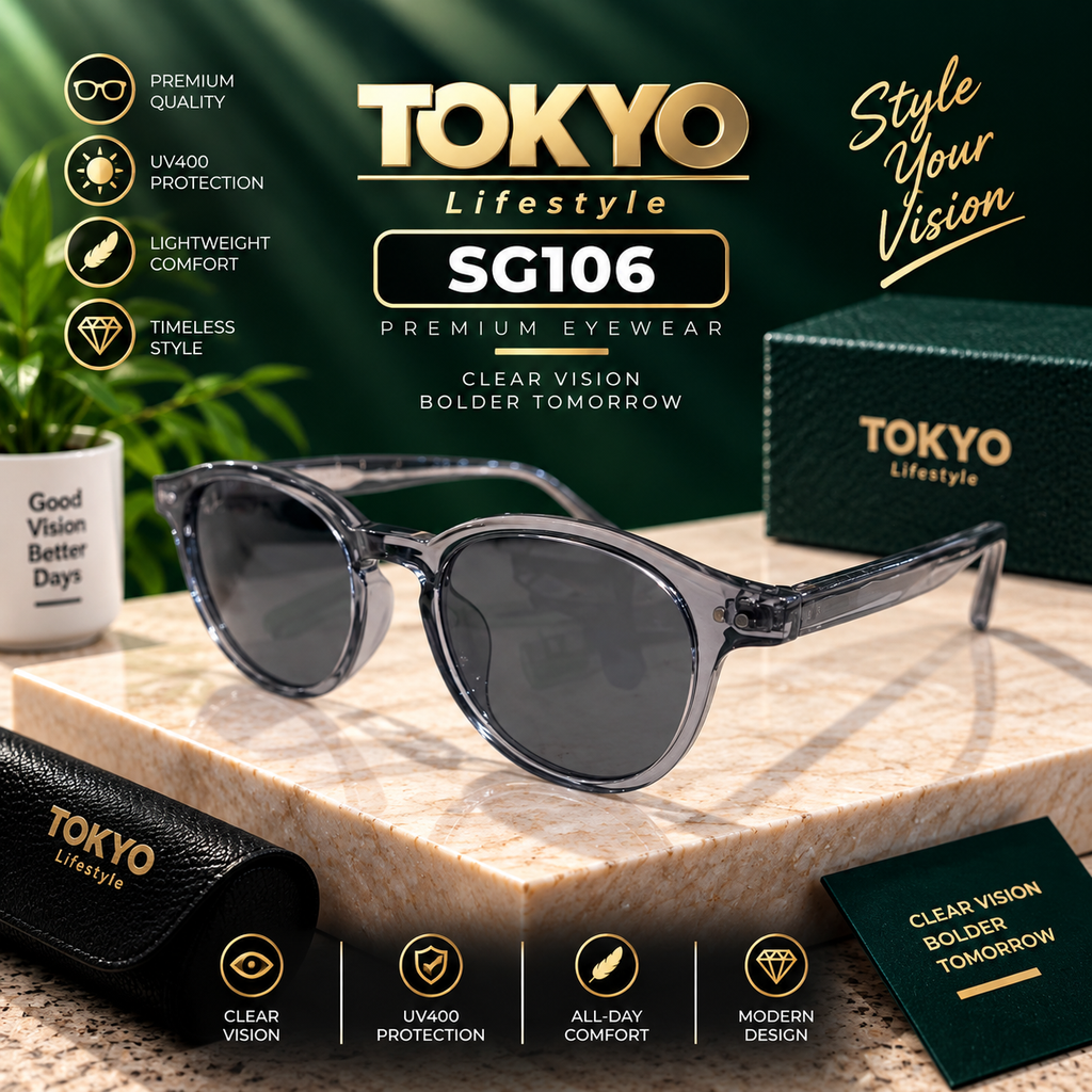 Premium Transparent Smoke Round Sunglasses – SG106