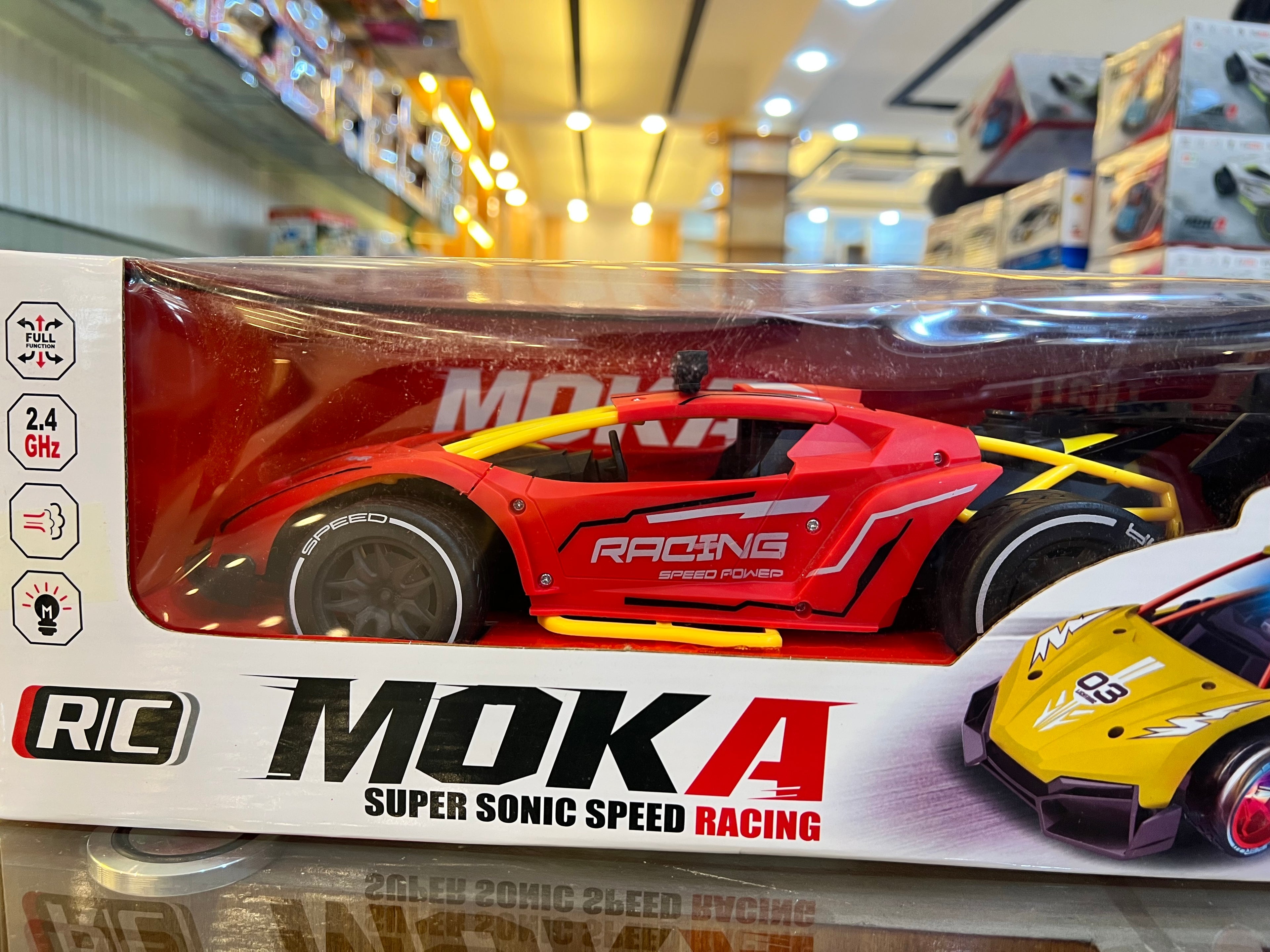 MOKA RC Super Sonic Speed Racing Car with Light, Music & Smoke Effect