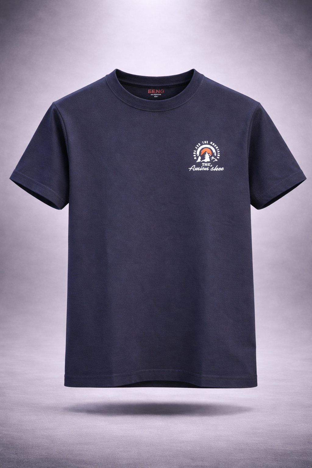 Gatsby Typography Printed T-Shirt for Men – Premium Cotton Regular Fit - 1424  NAVY