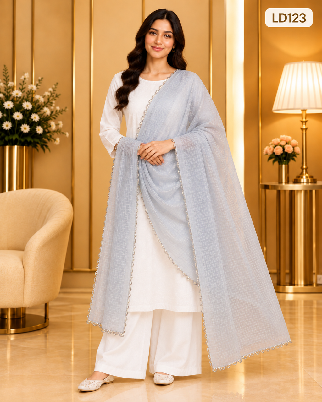 Premium Textured Ladies Dupatta-LD123