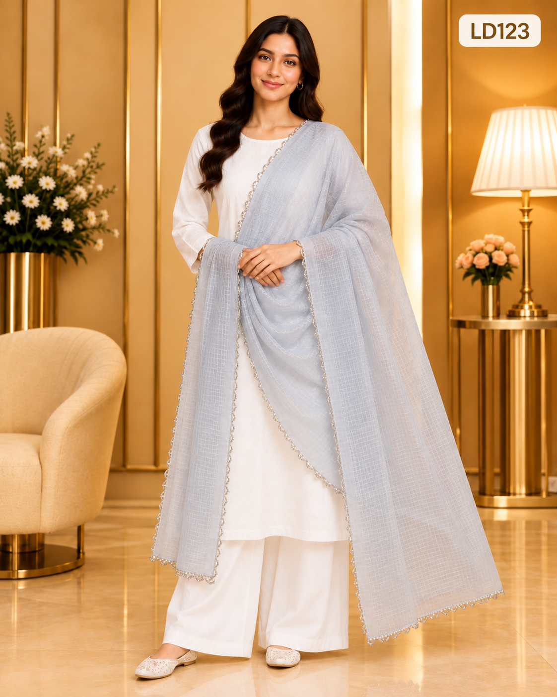 Premium Textured Ladies Dupatta-LD123