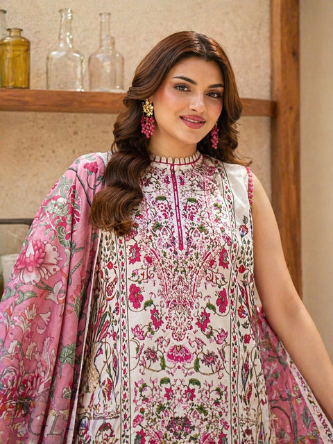 Luxury Digital Printed Lawn Three Piece Set -C197