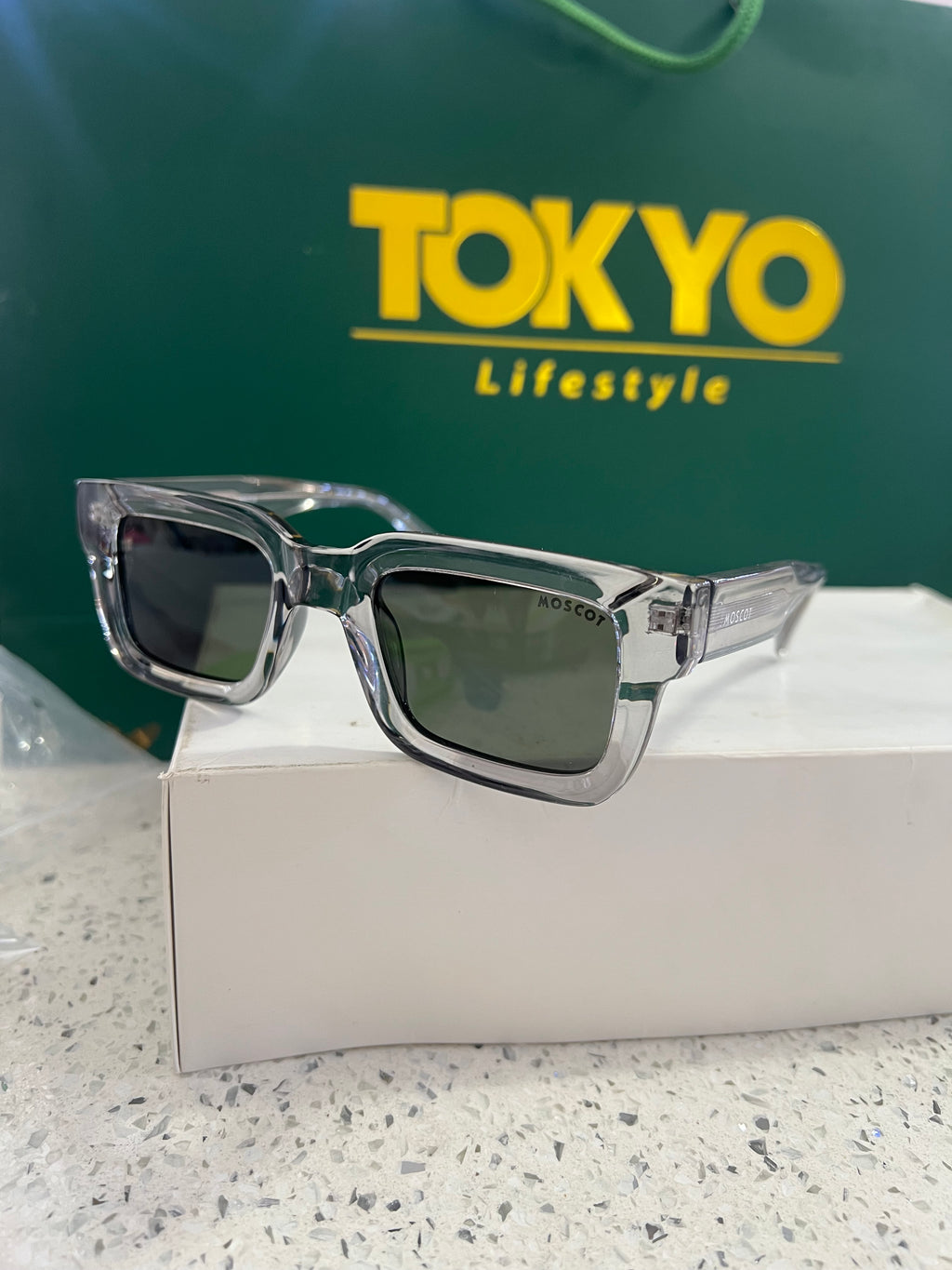 Premium Transparent Crystal Square Sunglasses – SG107