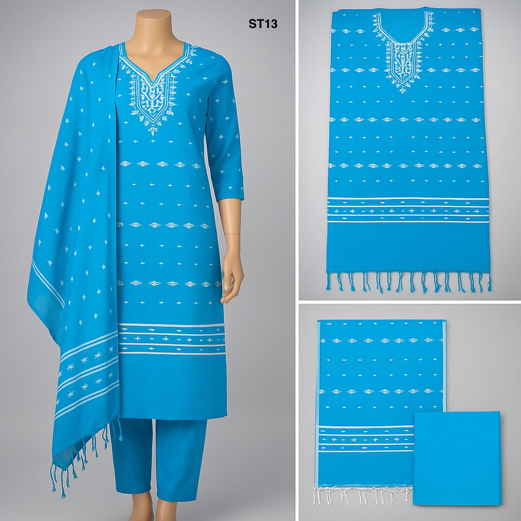 Half Silk Three Piece ST13