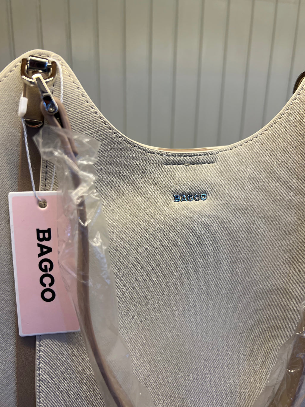 BAGCO Elegant Shoulder Tote Bag - Ivory Beige