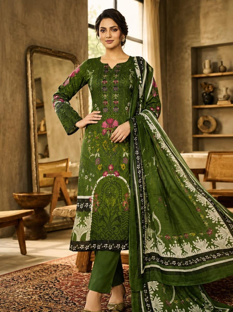 Luxe Botanical Printed Ensemble 3-Piece Set-C462