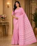 Blush Pink Jamdani Saree-JS16