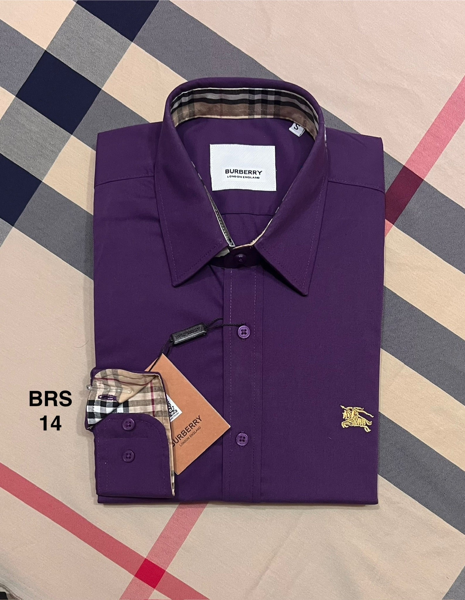 Signature Solid Shirt BRS purple 14
