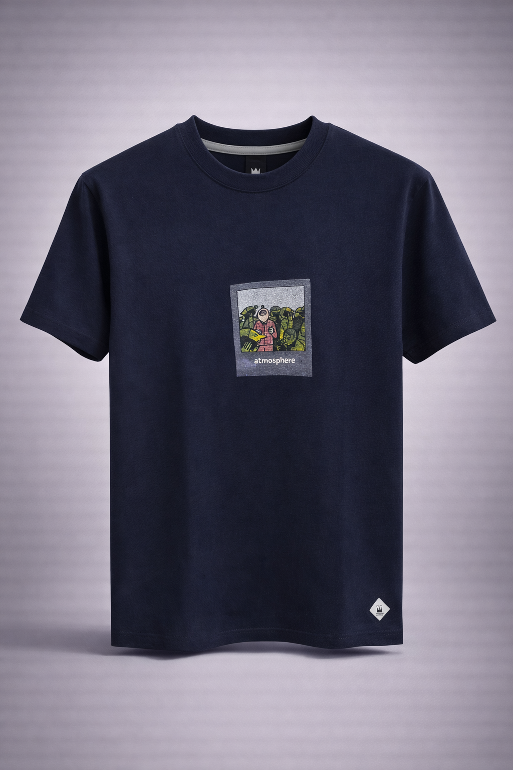 Gatsby Oversized T-Shirt for Men – Premium Stretch Cotton 1423-NAVY