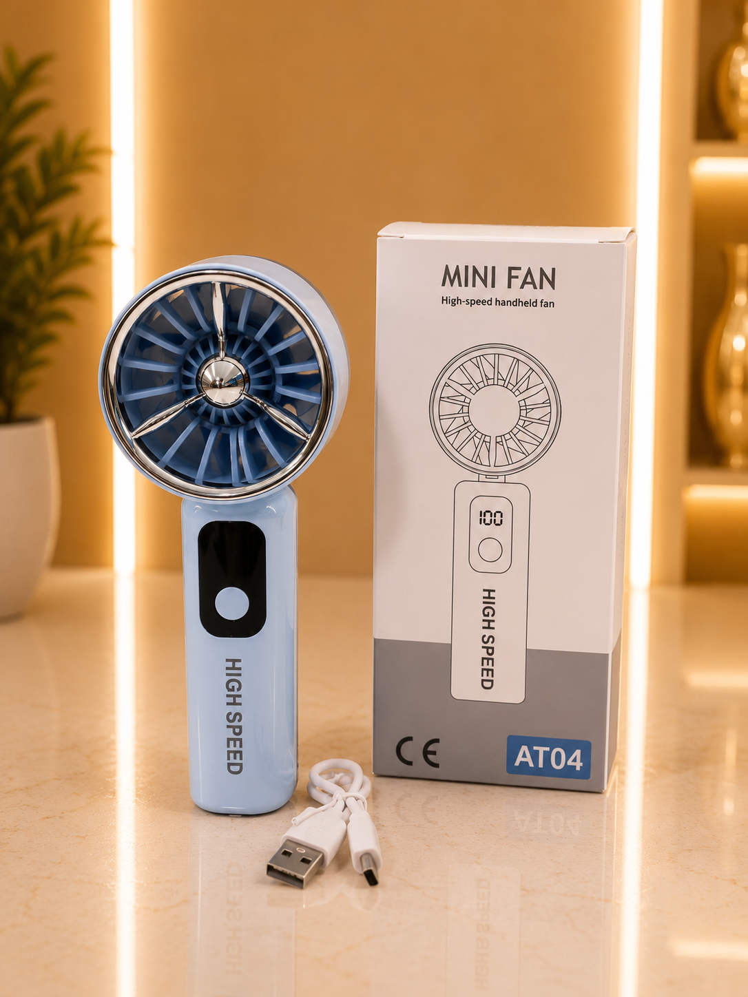 Turbo Mini Rechargeable Fan-AT04