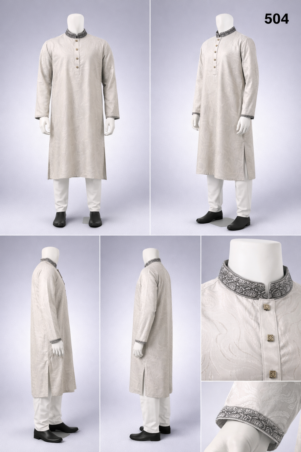 Luxury embroidery Panjabi with premium finish 504