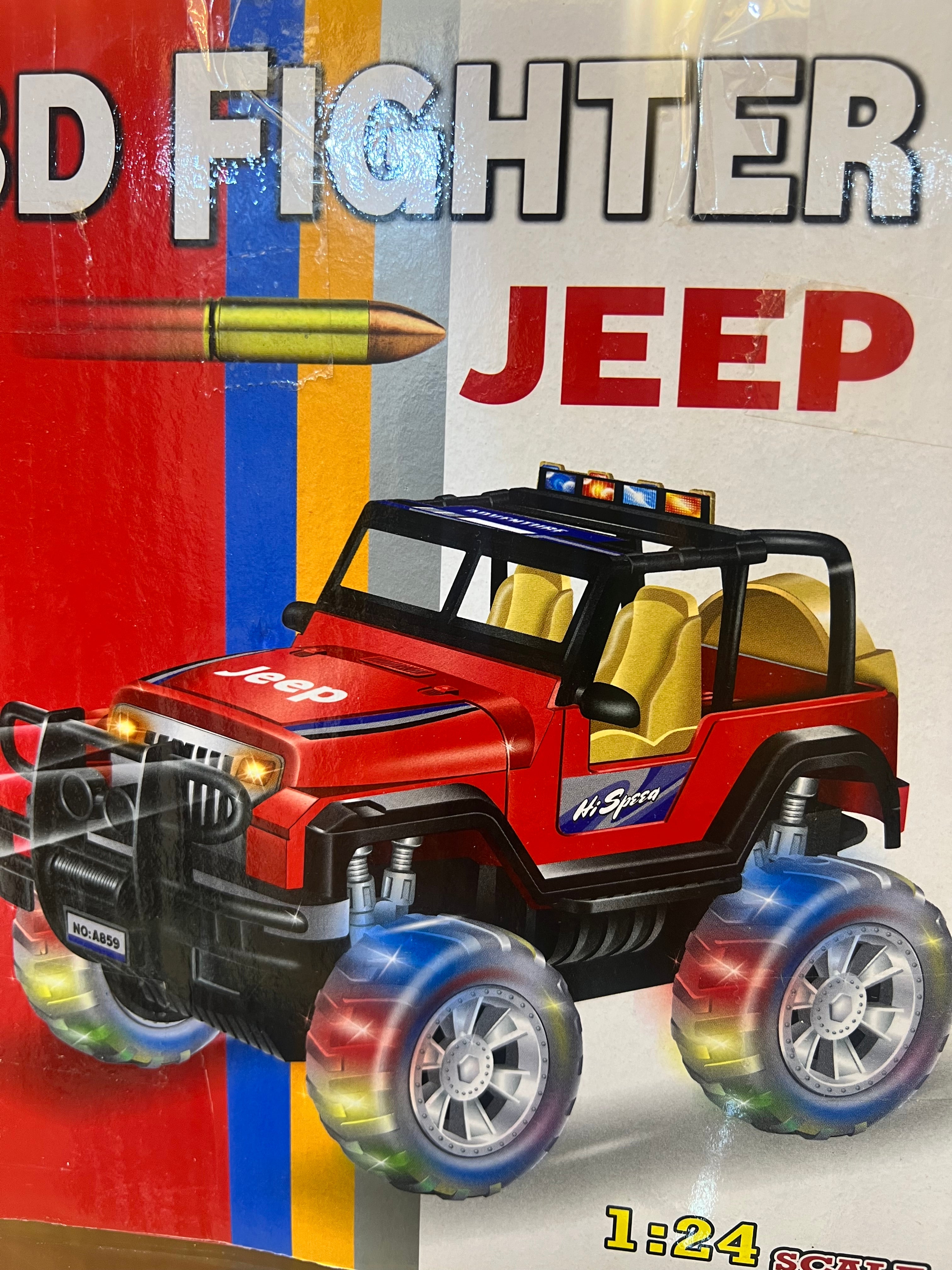 3D Fighter RC Jeep baby Car (Rechargeable, 1:24 Scale)